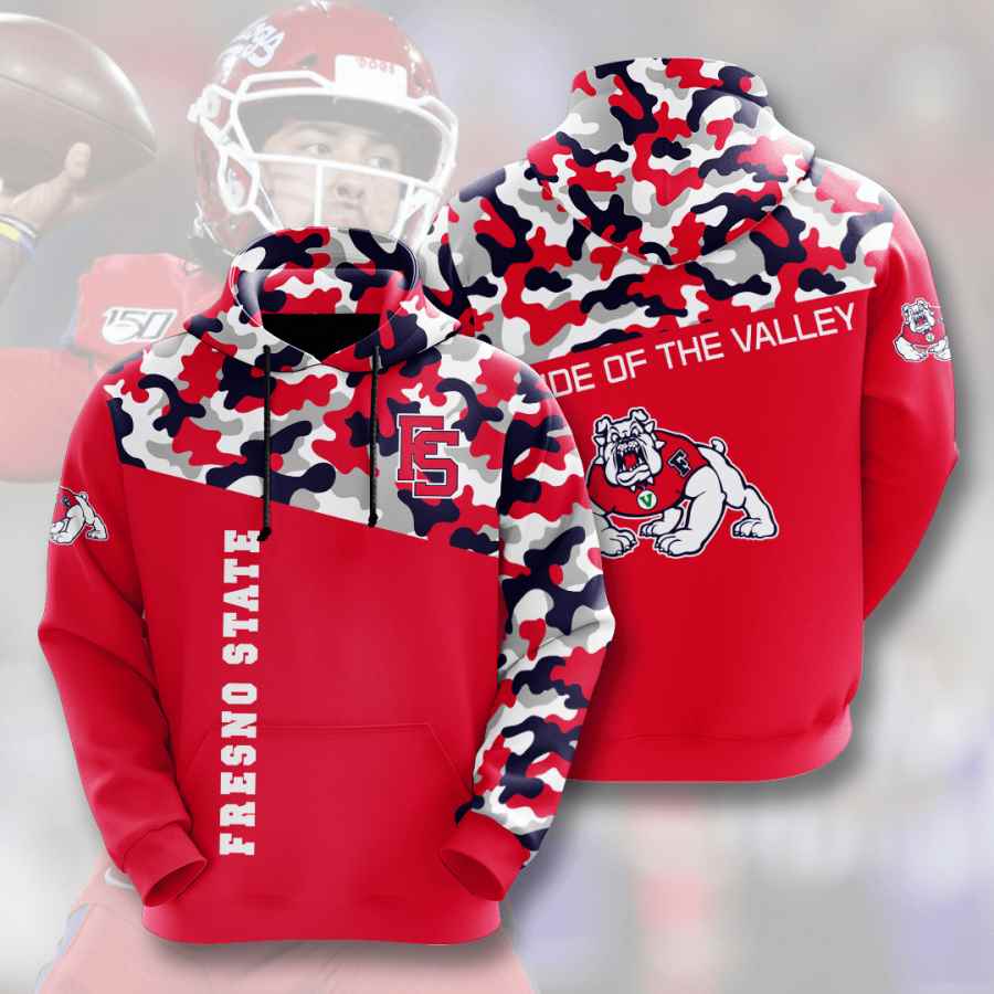 Sports American Football Ncaaf Fresno State Bulldogs Usa Hoodie 3D 3 Sports American Football Ncaaf Fresno State Bulldogs Usa Hoodie 3D
