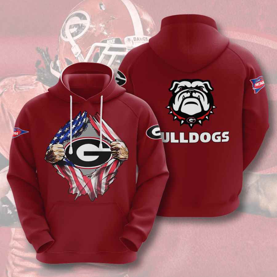 Sports American Football Ncaaf Georgia Bulldogs Usa Hoodie 3D