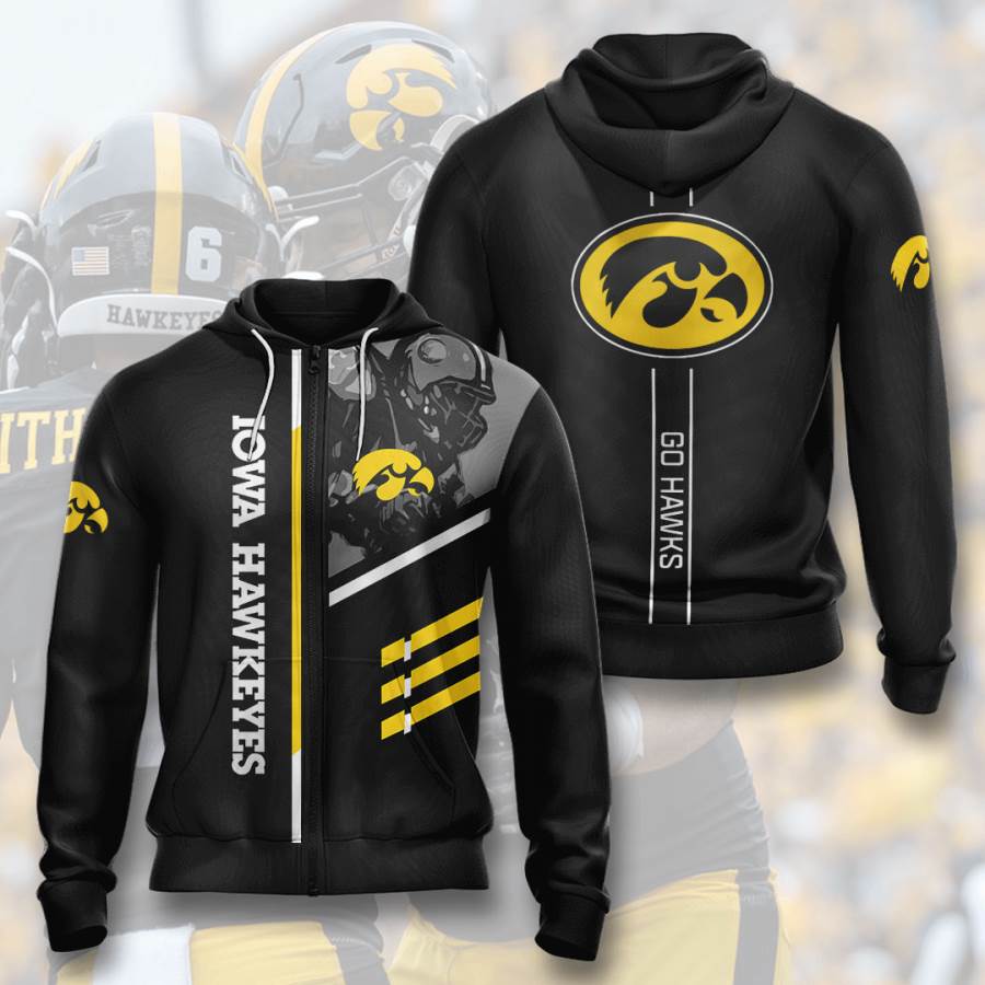 Sports American Football Ncaaf Iowa Hawkeyes Usa Hoodie 3D