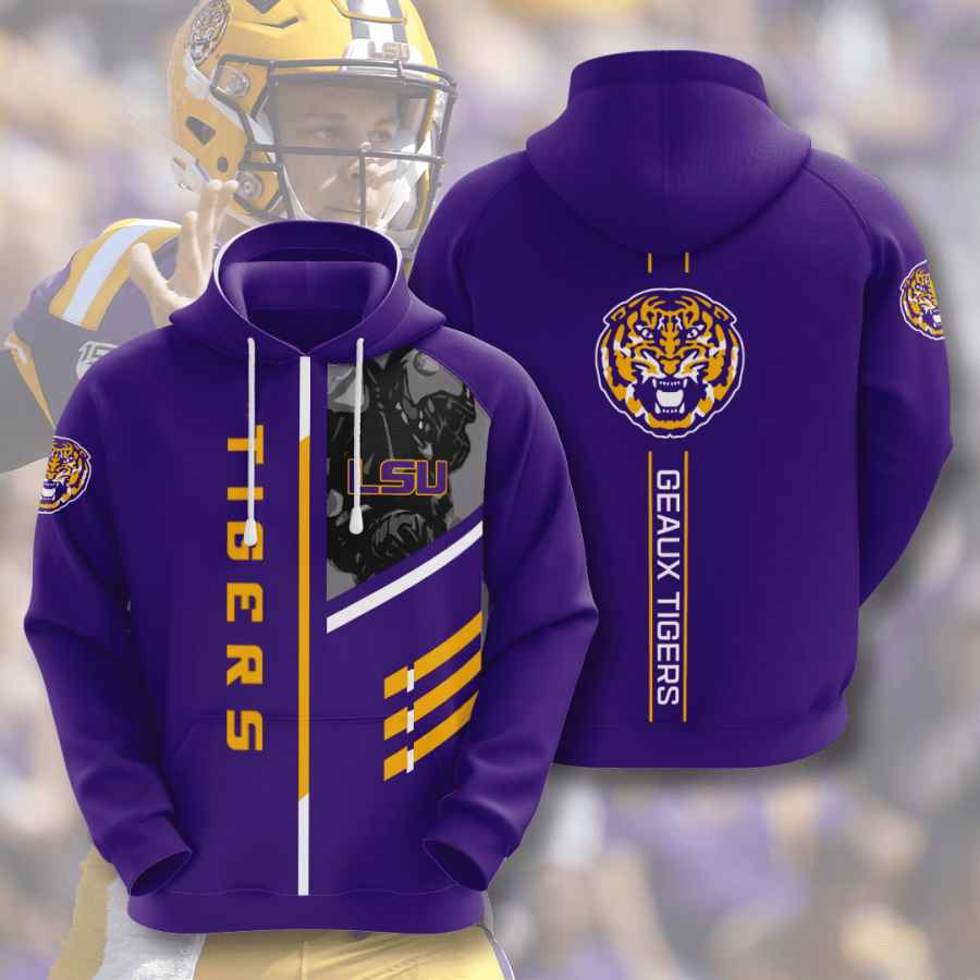 Sports American Football Ncaaf Lsu Tigers Usa Hoodie 3D