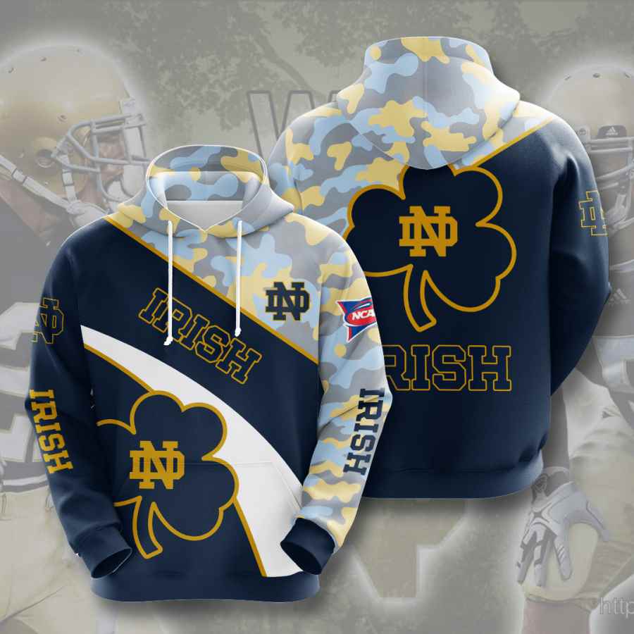 Sports American Football Ncaaf Notre Dame Fighting Irish Usa Hoodie 3D