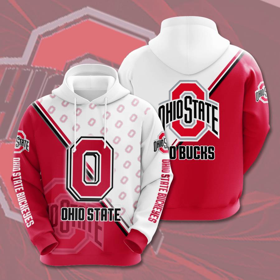 Sports American Football Ncaaf Ohio State Buckeyes Usa Hoodie 3D