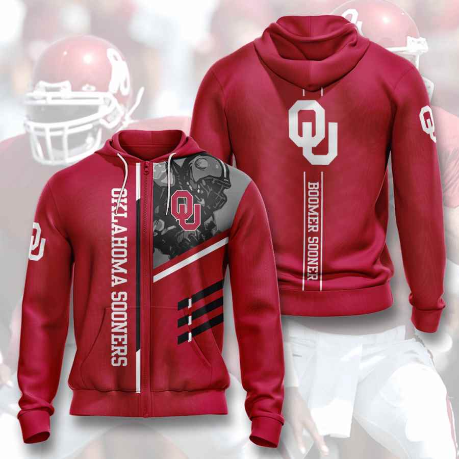 Sports American Football Ncaaf Oklahoma Sooners Usa Hoodie 3D