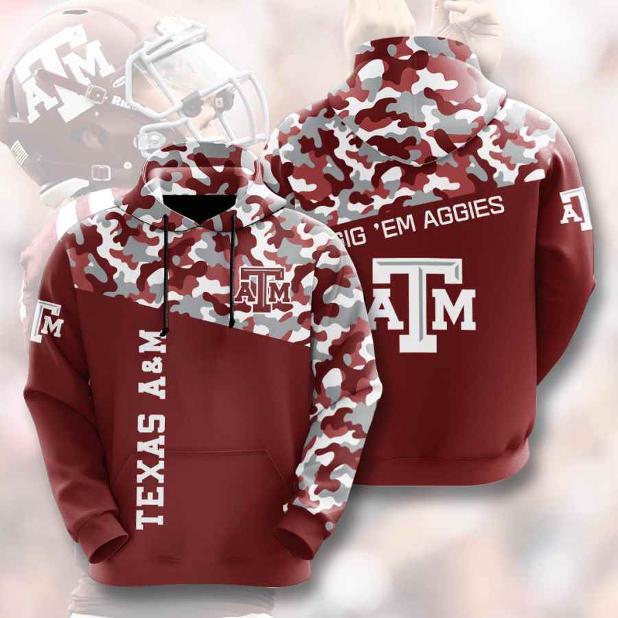 Sports American Football Ncaaf Texas A&m Aggies Usa Hoodie 3D