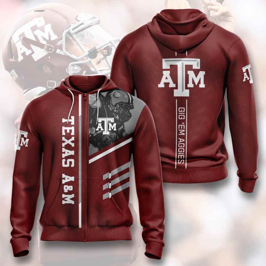 Sports American Football Ncaaf Texas A&m Aggies Usa Hoodie 3D