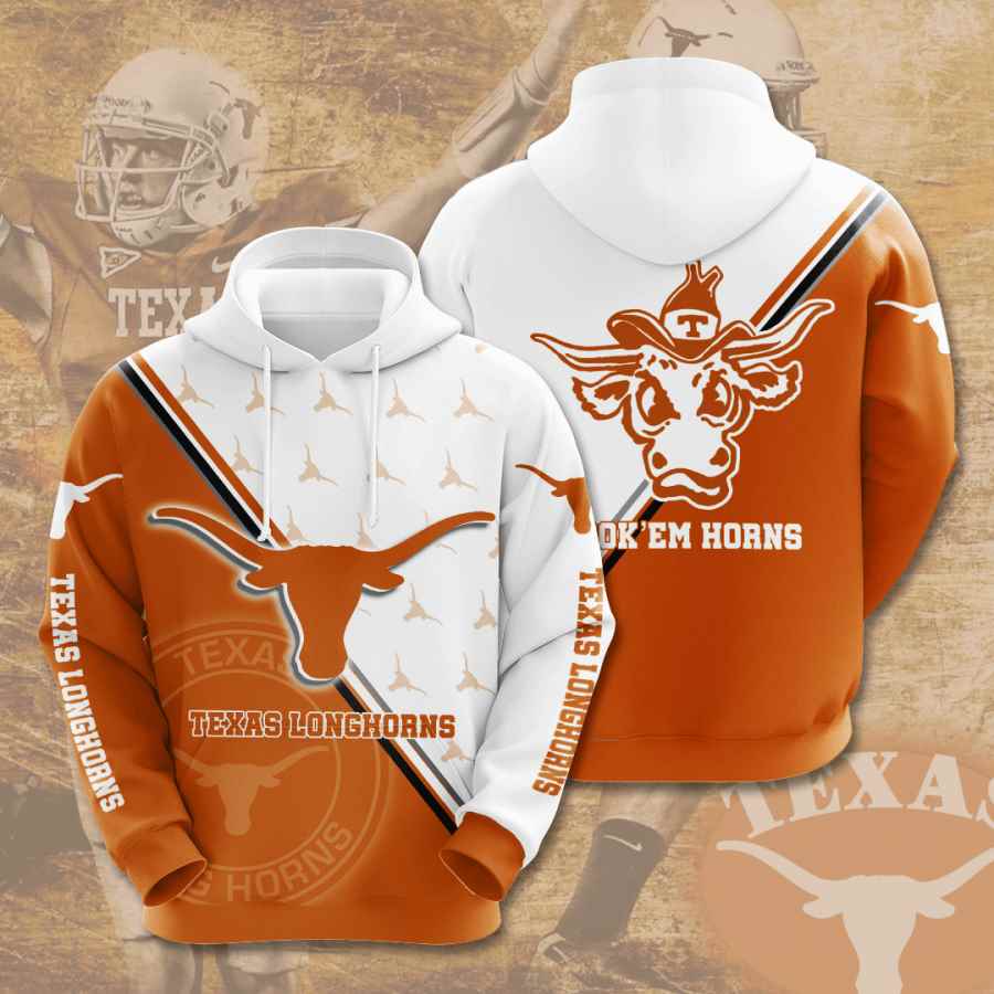 Sports American Football Ncaaf Texas Longhorns Usa Hoodie 3D