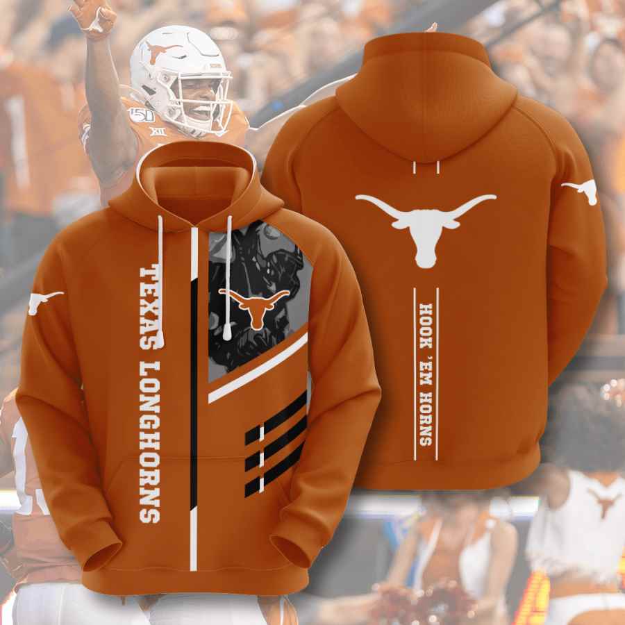Sports American Football Ncaaf Texas Longhorns Usa Hoodie 3D 2 Sports American Football Ncaaf Texas Longhorns Usa Hoodie 3D