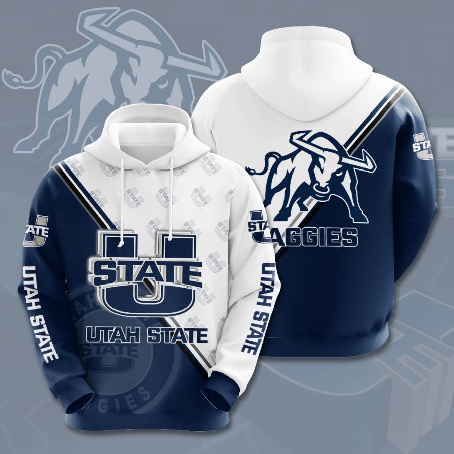 Sports American Football Ncaaf Utah State Aggies Usa Hoodie 3D