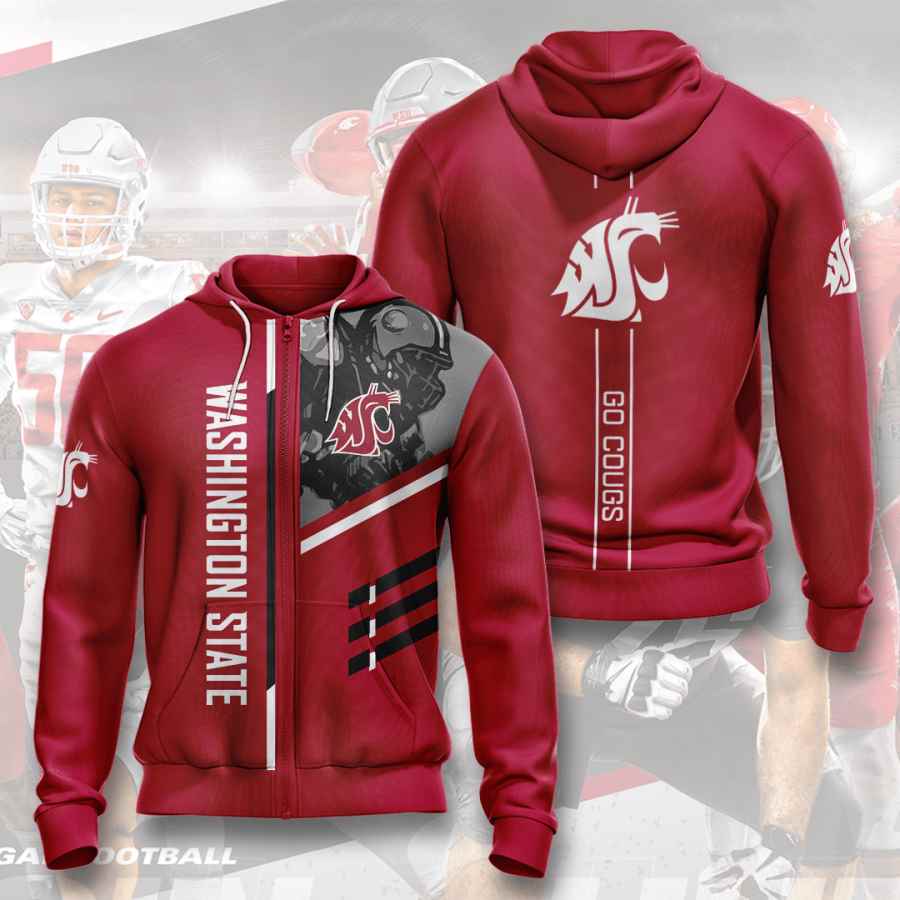 Sports American Football Ncaaf Washington State Cougars Usa Hoodie 3D 11 Sports American Football Ncaaf Washington State Cougars Usa Hoodie 3D
