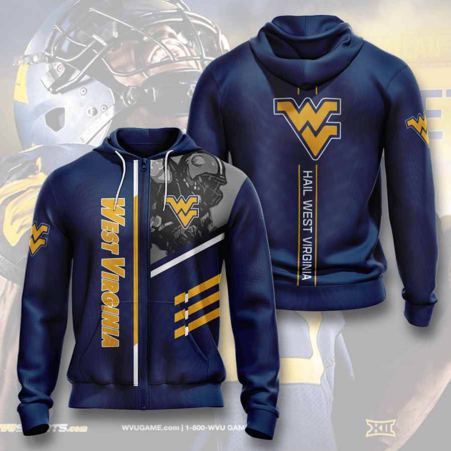 Sports American Football Ncaaf West Virginia Mountaineers Usa Hoodie 3D