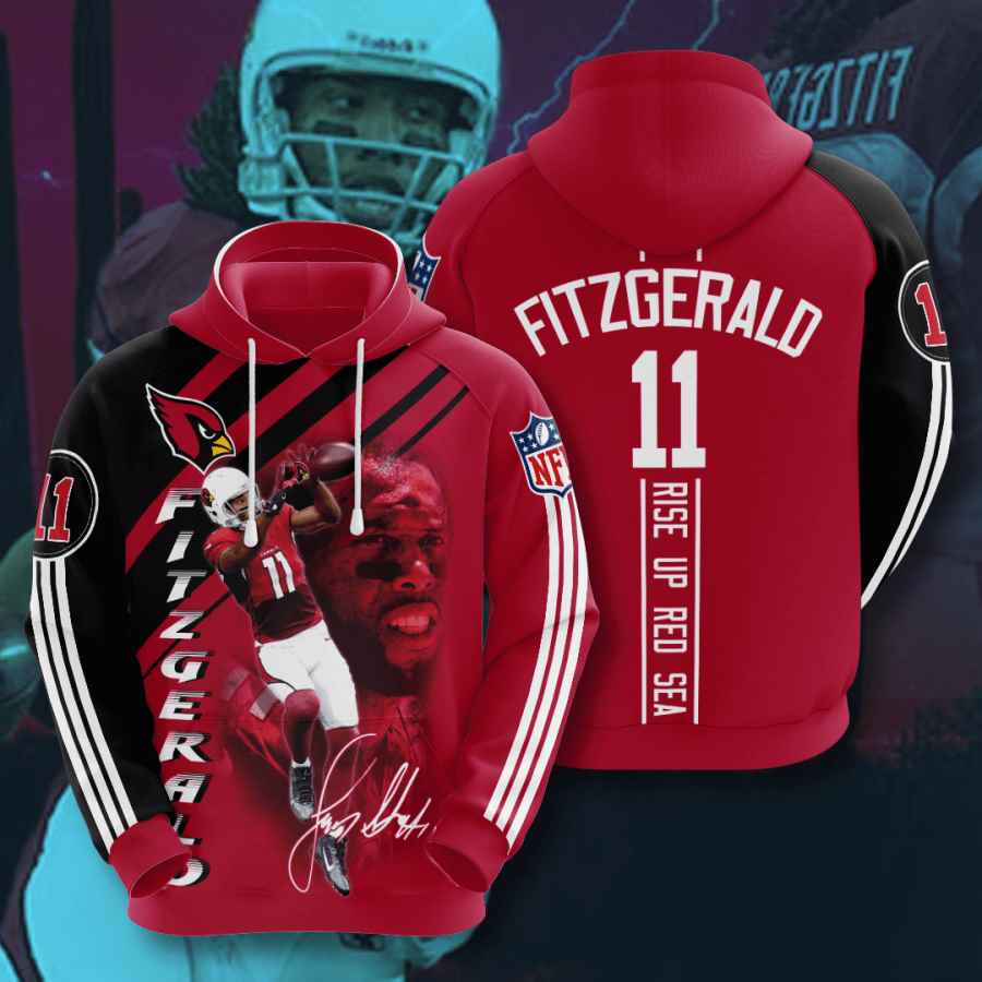 Sports American Football Nfl Arizona Cardinals Larry Fitzgerald Usa Hoodie 3D