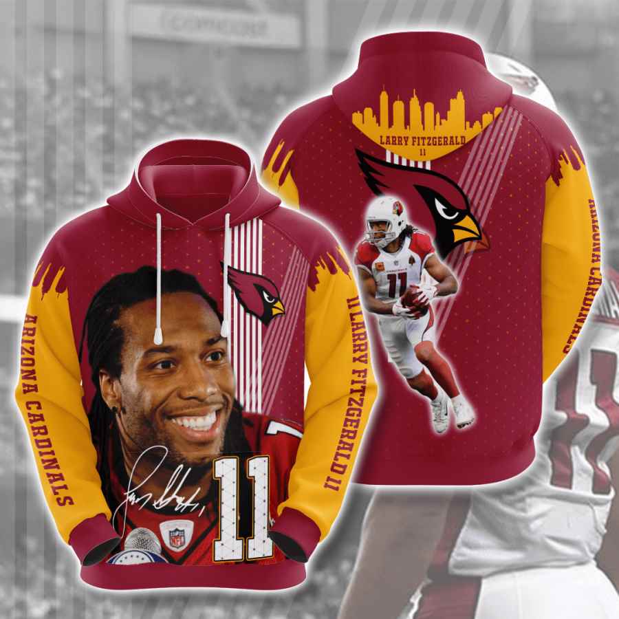 Sports American Football Nfl Arizona Cardinals Larry Fitzgerald Usa Hoodie 3D