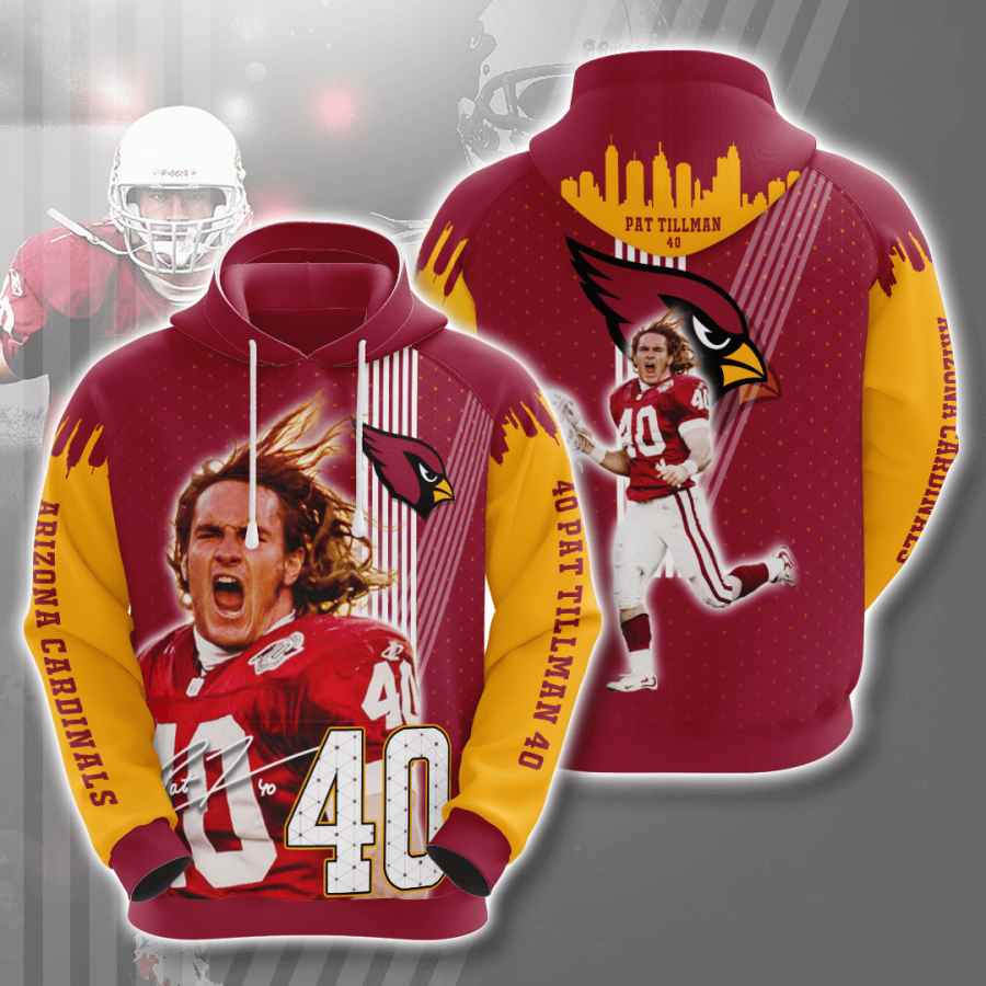 Sports American Football Nfl Arizona Cardinals Pat Tillman Usa Hoodie 3D