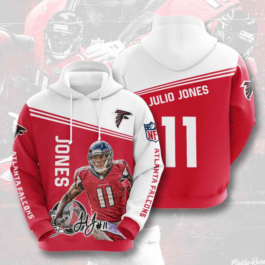 Sports American Football Nfl Atlanta Falcons Julio Jones Usa Hoodie 3D