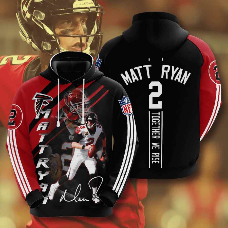 Sports American Football Nfl Atlanta Falcons Matt Ryan Usa Hoodie 3D 1 Sports American Football Nfl Atlanta Falcons Matt Ryan Usa Hoodie 3D
