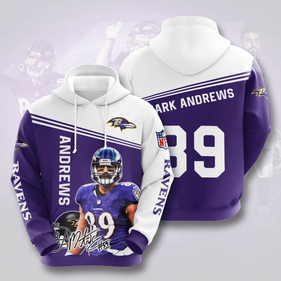 Sports American Football Nfl Baltimore Ravens Mark Andrews Usa Hoodie 3D