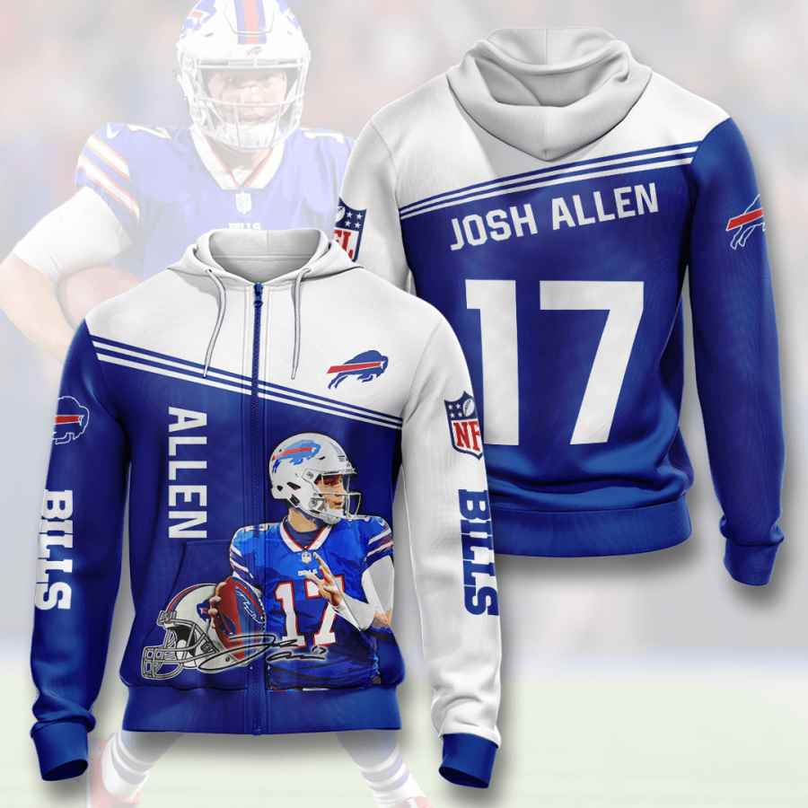 Sports American Football Nfl Buffalo Bills Josh Allen Usa Hoodie 3D 2 Sports American Football Nfl Buffalo Bills Josh Allen Usa Hoodie 3D