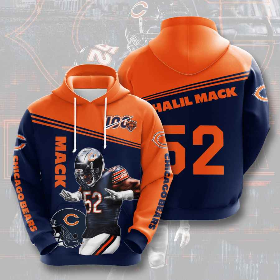 Sports American Football Nfl Chicago Bears Usa Hoodie 3D