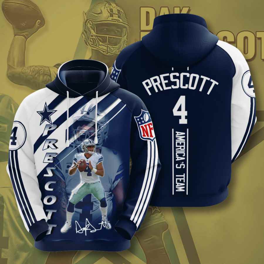 Sports American Football Nfl Dallas Cowboys Dak Prescott Usa Hoodie 3D