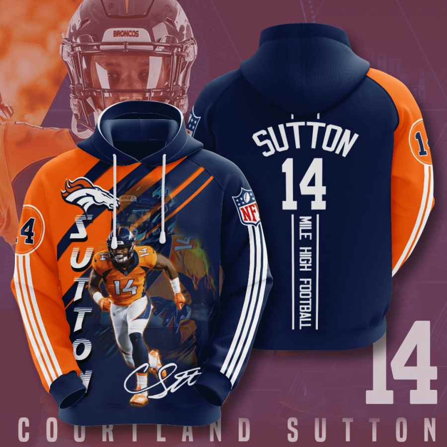 Sports American Football Nfl Denver Broncos Courtland Sutton Usa Hoodie 3D