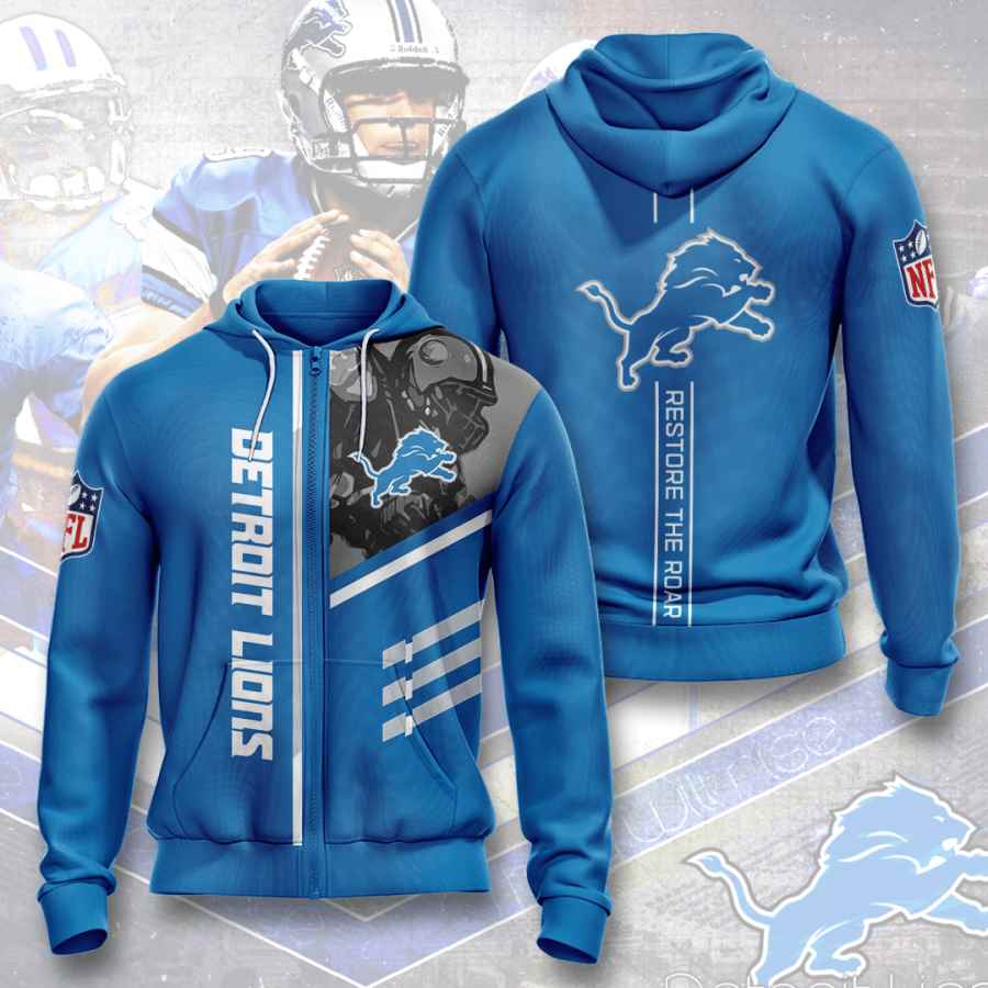 Sports American Football Nfl Detroit Lions Usa Hoodie 3D