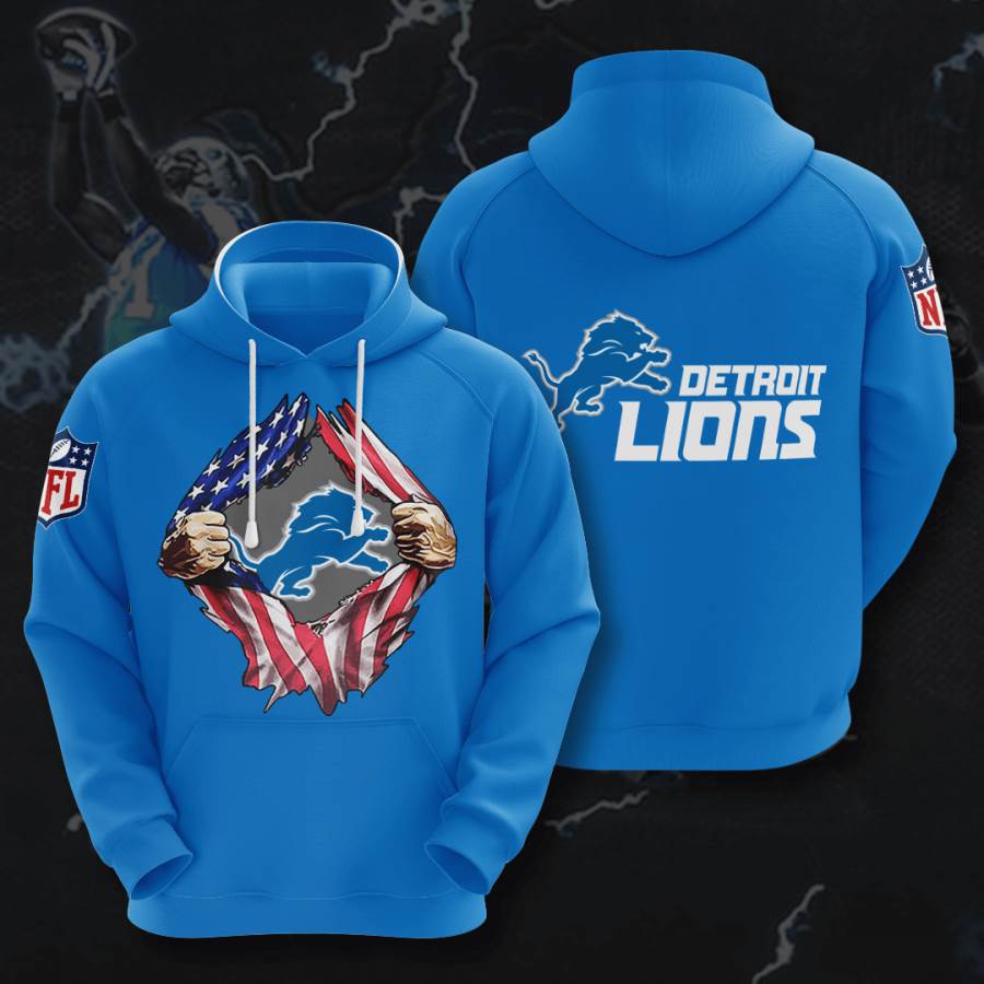 Sports American Football Nfl Detroit Lions Usa Hoodie 3D