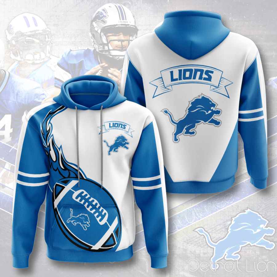 Sports American Football Nfl Detroit Lions Usa Hoodie 3D