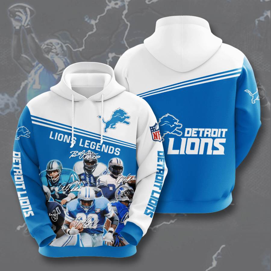 Sports American Football Nfl Detroit Lions Usa Hoodie 3D