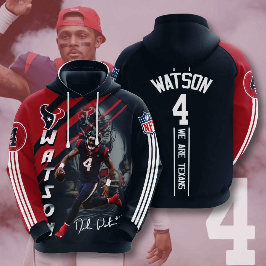 Sports American Football NFL Houston Texans Deshaun Watson USA Hoodie 3D 3 Sports American Football NFL Houston Texans Deshaun Watson USA Hoodie 3D