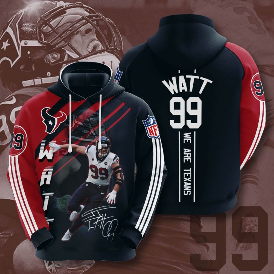 Sports American Football Nfl Houston Texans J. J. Watt Usa Hoodie 3D 11 Sports American Football Nfl Houston Texans J. J. Watt Usa Hoodie 3D
