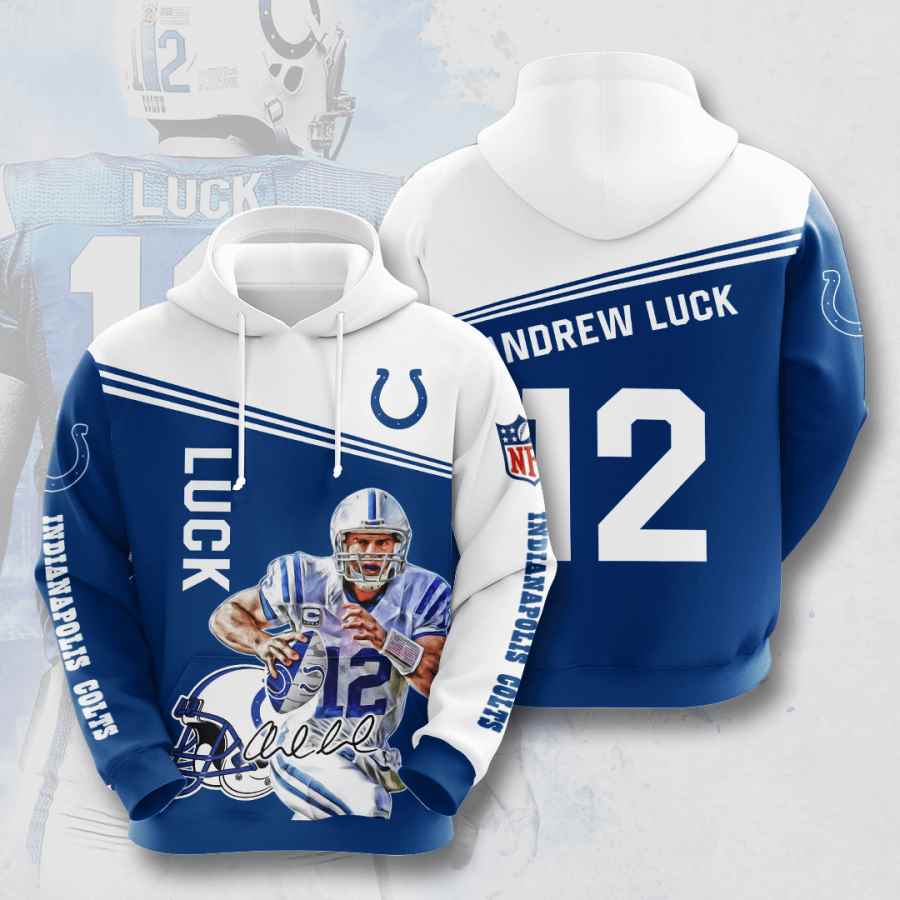 Sports American Football Nfl Indianapolis Colts Andrew Luck Usa Hoodie 3D