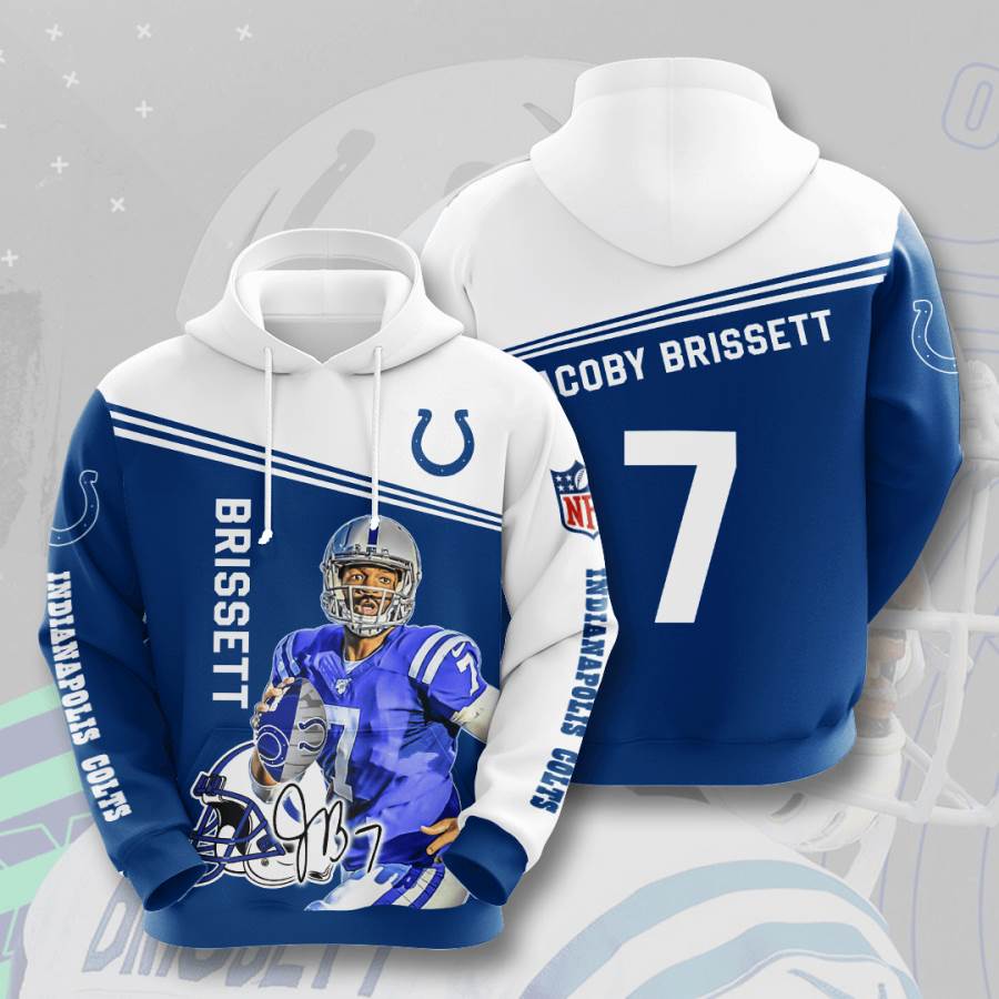Sports American Football Nfl Indianapolis Colts Jacoby Brissett Usa Hoodie 3D