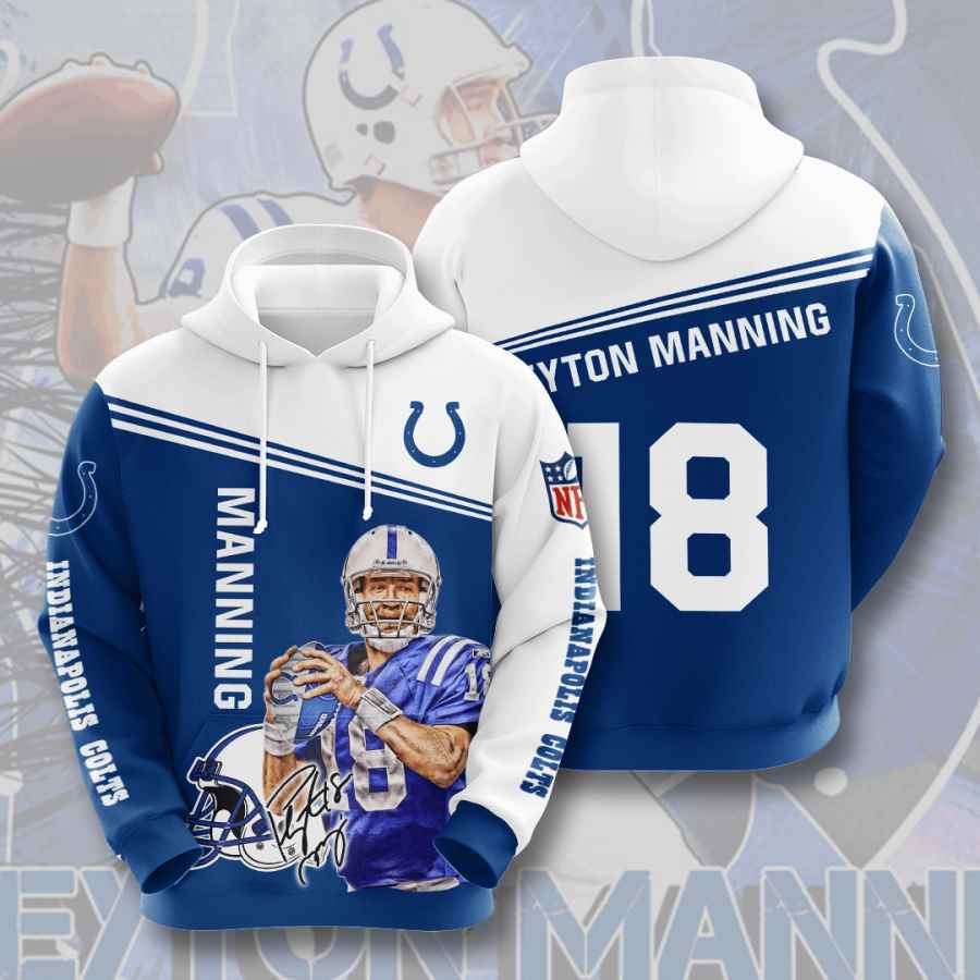 Sports American Football Nfl Indianapolis Colts Peyton Manning Usa Hoodie 3D 1 Sports American Football Nfl Indianapolis Colts Peyton Manning Usa Hoodie 3D