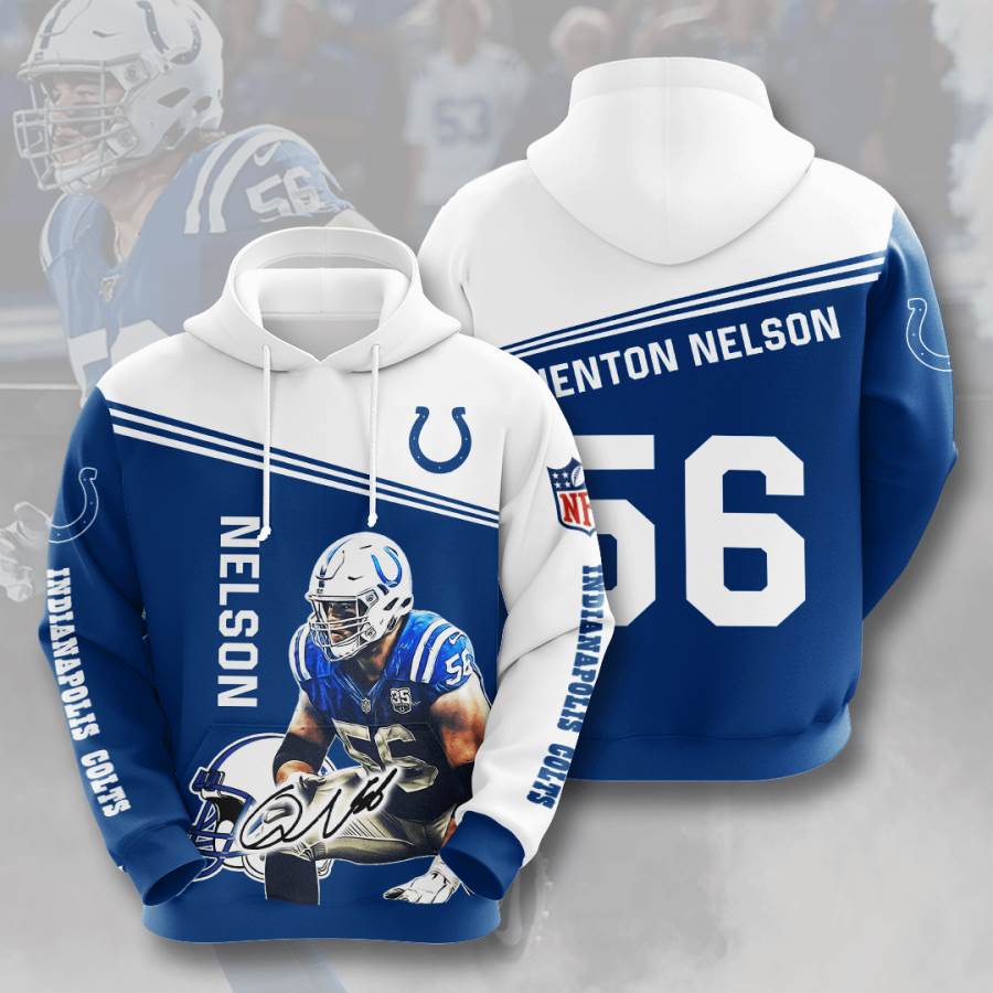 Sports American Football Nfl Indianapolis Colts Quenton Nelson Usa Hoodie 3D 4 Sports American Football Nfl Indianapolis Colts Quenton Nelson Usa Hoodie 3D