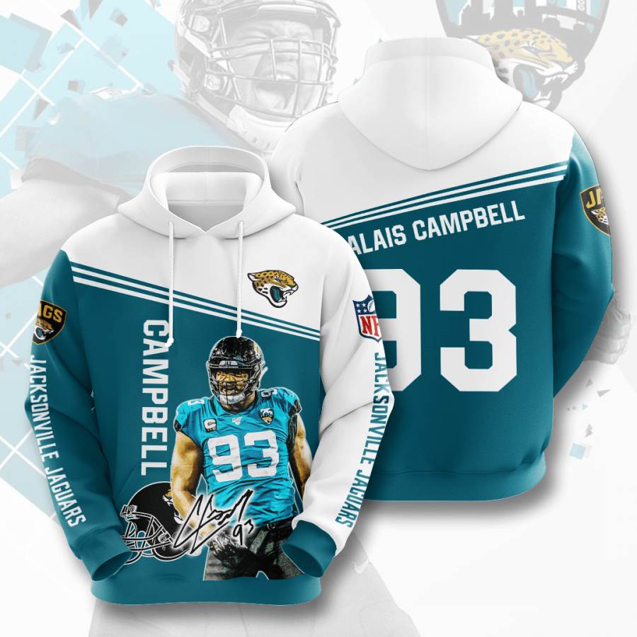 Sports American Football Nfl Jacksonville Jaguars Calais Campbell Usa Hoodie 3D 1 Sports American Football Nfl Jacksonville Jaguars Calais Campbell Usa Hoodie 3D