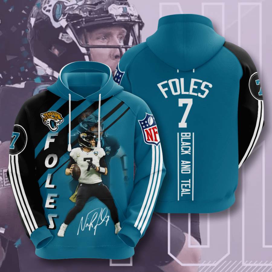 Sports American Football Nfl Jacksonville Jaguars Nick Foles Usa Hoodie 3D 4 Sports American Football Nfl Jacksonville Jaguars Nick Foles Usa Hoodie 3D