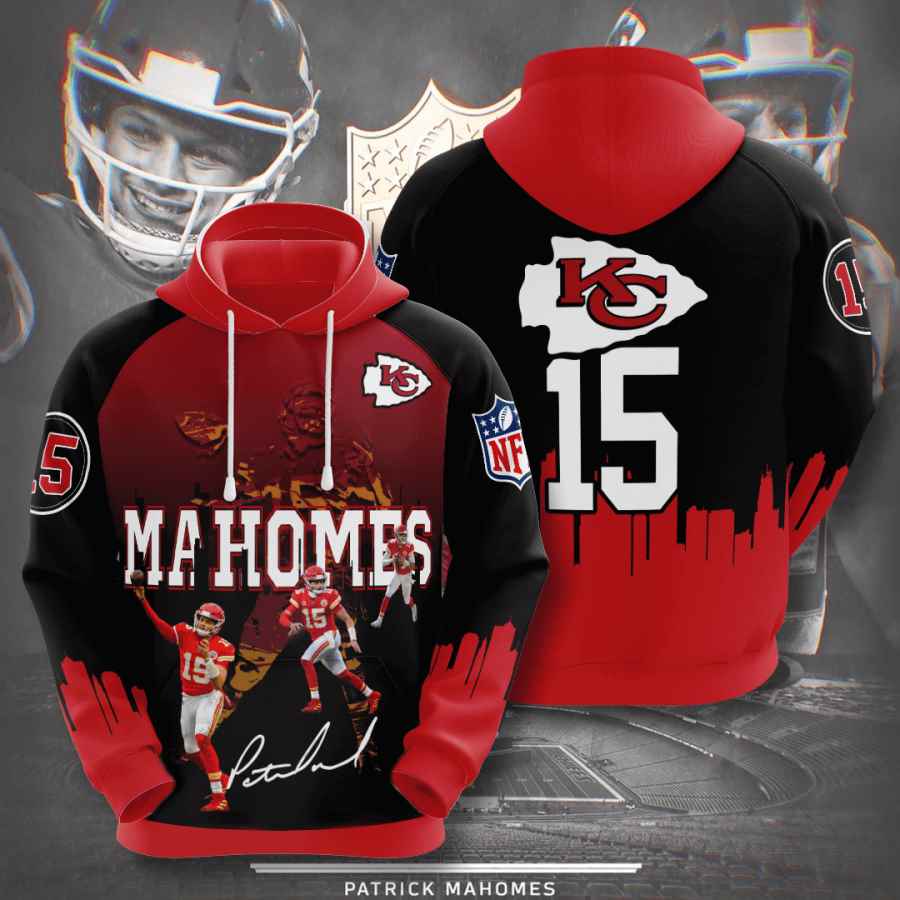 Sports American Football Nfl Kansas City Chiefs Patrick Mahomes Usa Hoodie 3D