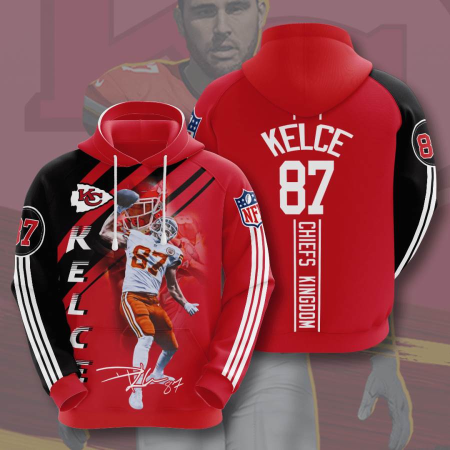 Sports American Football Nfl Kansas City Chiefs Travis Kelce Usa Hoodie 3D