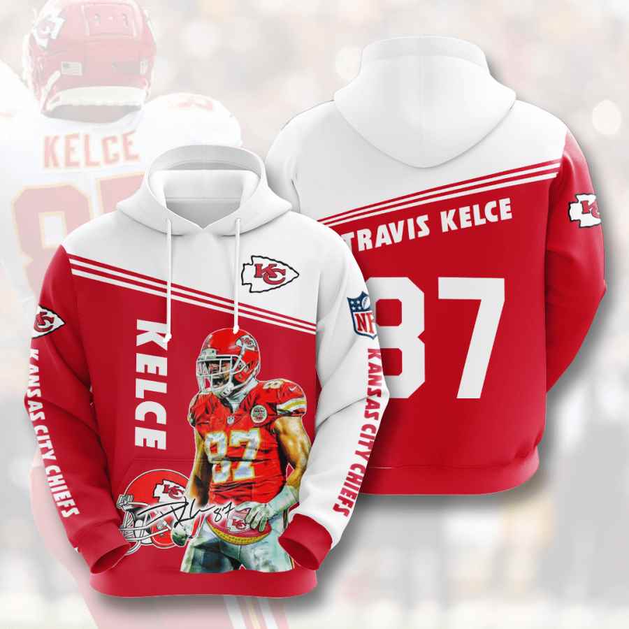Sports American Football Nfl Kansas City Chiefs Travis Kelce Usa Hoodie 3D