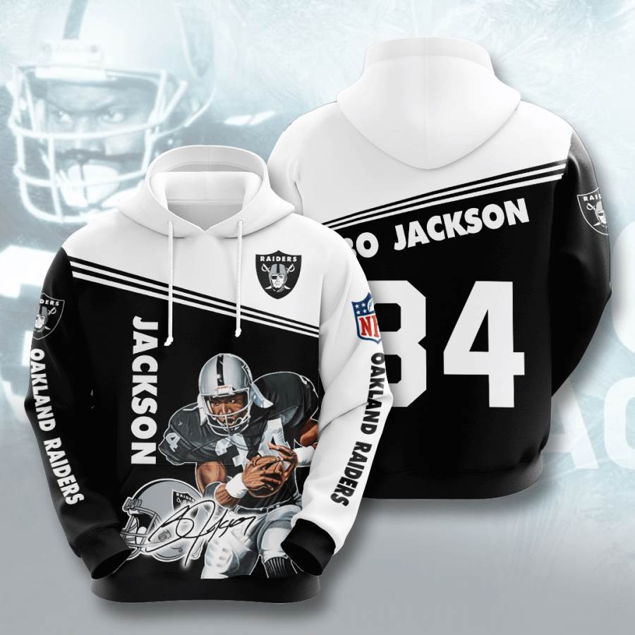 Sports American Football Nfl Las Vegas Raiders Bo Jackson Usa Hoodie 3D