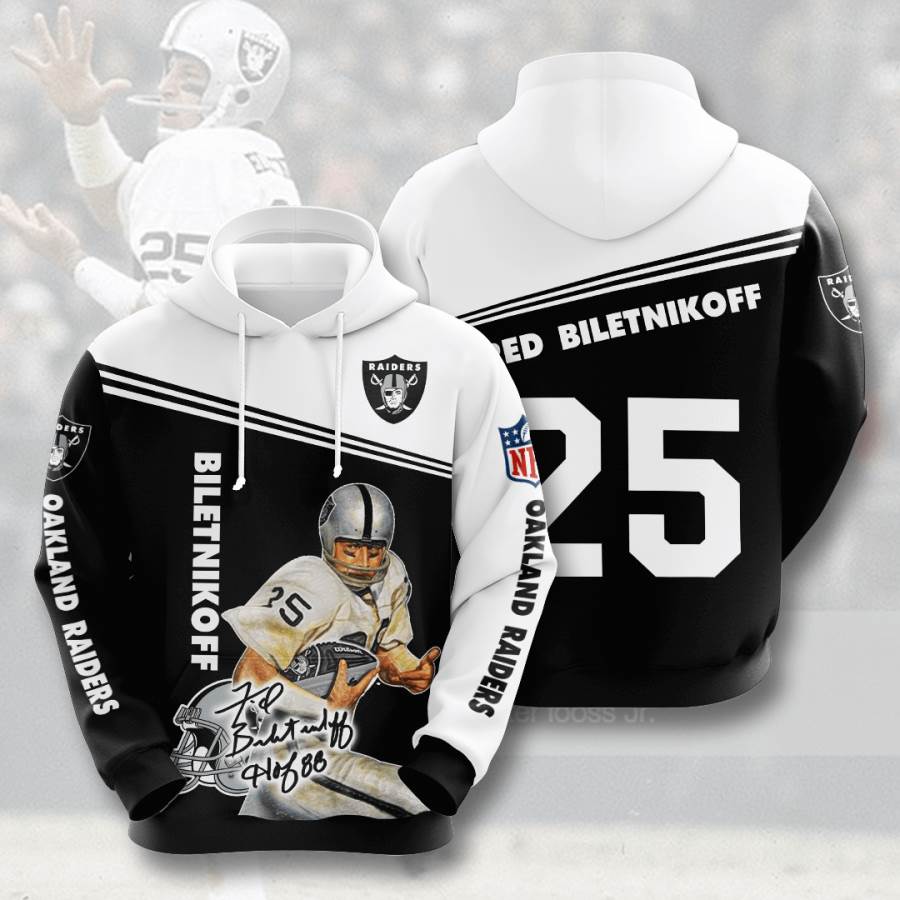 Sports American Football Nfl Las Vegas Raiders Fred Biletnikoff Usa Hoodie 3D 2 Sports American Football Nfl Las Vegas Raiders Fred Biletnikoff Usa Hoodie 3D
