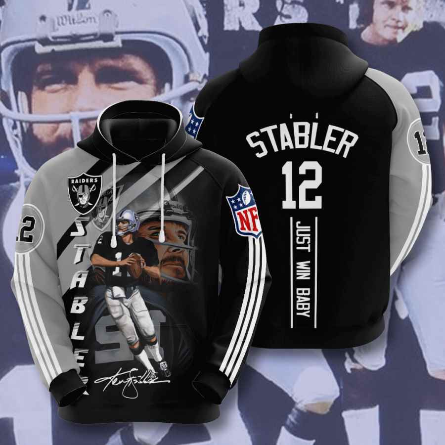 Sports American Football Nfl Las Vegas Raiders Ken Stabler Usa Hoodie 3D