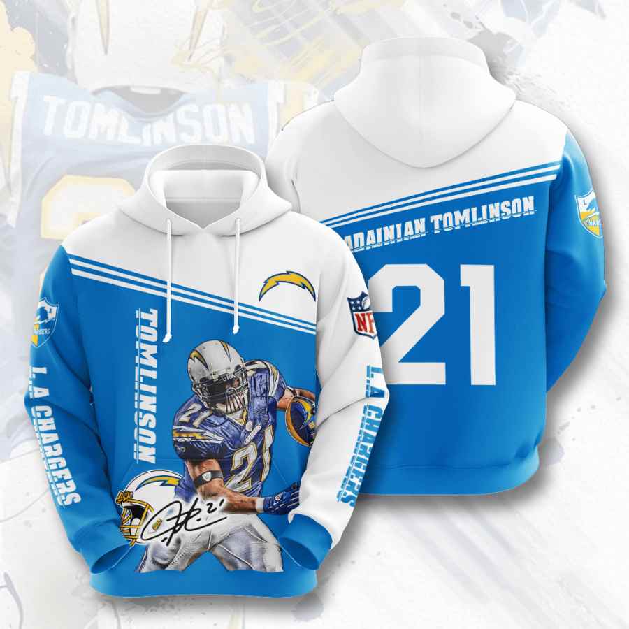 Sports American Football Nfl Los Angeles Chargers Ladainian Tomlinson Usa Hoodie 3D