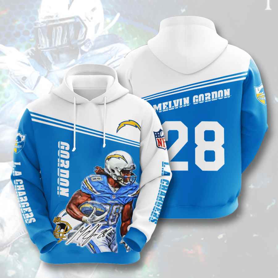 Sports American Football Nfl Los Angeles Chargers Melvin Gordon Usa Hoodie 3D