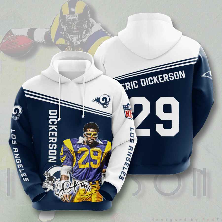 Sports American Football Nfl Los Angeles Rams Eric Dickerson Usa Hoodie 3D