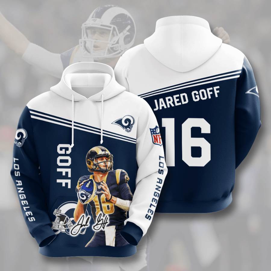 Sports American Football Nfl Los Angeles Rams Jared Goff Usa Hoodie 3D