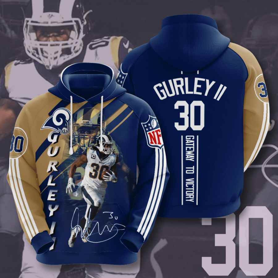 Sports American Football Nfl Los Angeles Rams Todd Gurley Ii Usa Hoodie 3D 11 Sports American Football Nfl Los Angeles Rams Todd Gurley Ii Usa Hoodie 3D