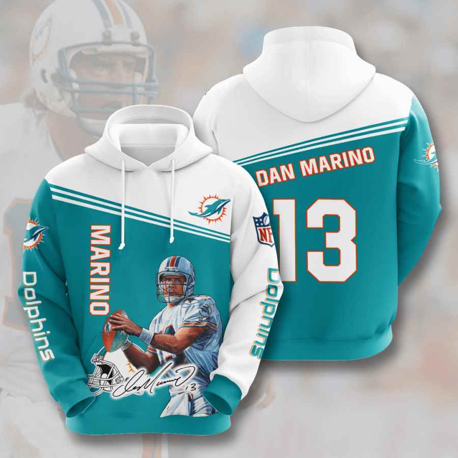 Sports American Football Nfl Miami Dolphins Dan Marino Usa Hoodie 3D 1 Sports American Football Nfl Miami Dolphins Dan Marino Usa Hoodie 3D