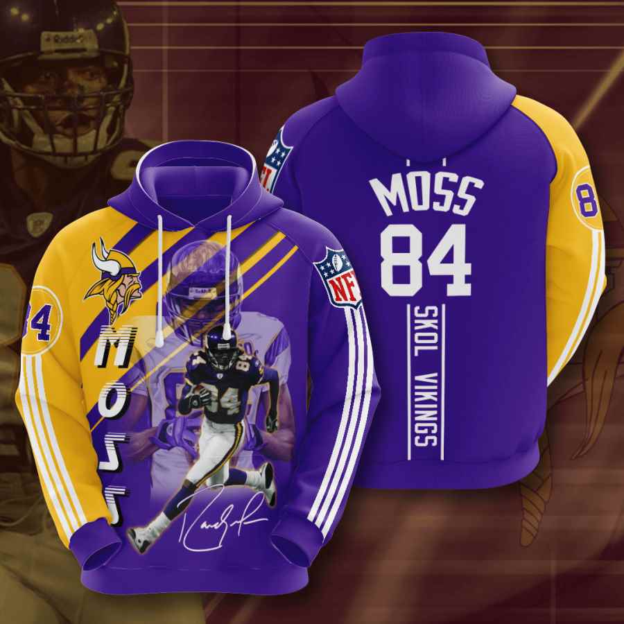 Sports American Football Nfl Minnesota Vikings Randy Moss Usa Hoodie 3D