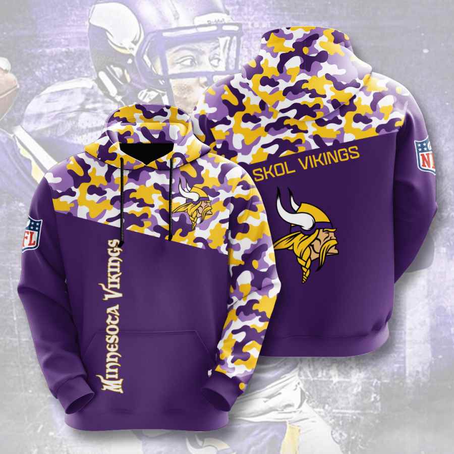 Sports American Football Nfl Minnesota Vikings Usa Hoodie 3D